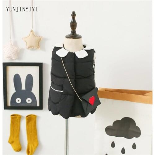 Winter cotton vest girls autumn and winter coat sleeveless shirt childrens high quality cotton down warm top