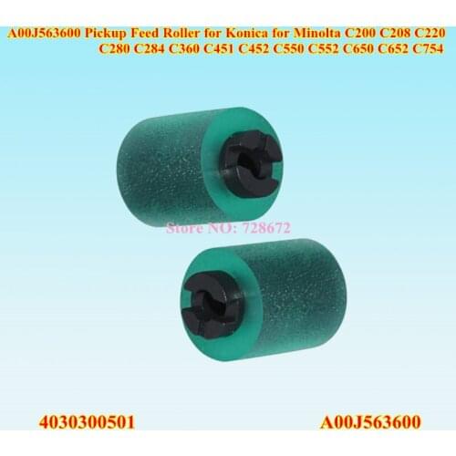 20pcs A00J563600 4030300501 Pickup Feed Roller for Konica Minolta C208 C220 C280 C284 C353 C360 C451 C452 C550 C552 C650 C754
