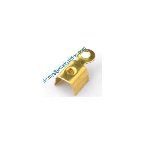 2013 jewelry findings Base metal foldover crimps for Cord Chain ends shipping free