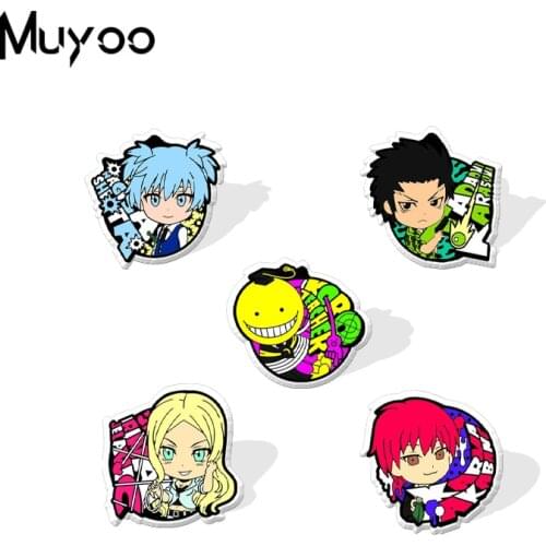 2021 New Assassination Classroom Anime Characters Epoxy Badge Handcraft Acrylic Lapel Pins Clothing Badge Pin