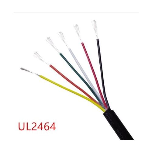 22AWG UL2464 Signal Wire 2 3 4 5 6 8 9 10 Cores PVC Insulated Sheath Power Control Line Amplifier Audio Lamp Electric Cable