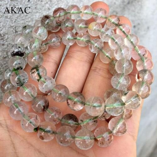 3bracelets /set Cheap price Natural transparent milky phantom quartz bracelet 8-8.5mm as photo