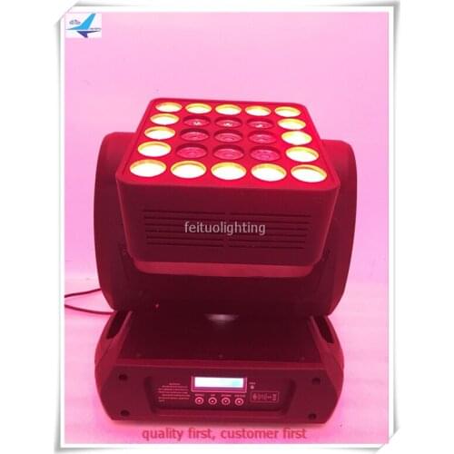 4pcs- led moving head Stage Matrix Lighting 25x12w Beam Moving Head Infinite Rotating Quad 5x5 LEDS RGBW 4IN1 Beam moving head