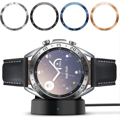 41mm Bezel Ring For Samsung Galaxy Watch 3 Protector Shell Stainless Steel Adhesive Cover Watch Accessories Anti-scratch Case