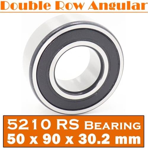 5210 2RS Bearing 50 x 90 x 30.2 mm ( 1 PC ) Axial Double Row Angular Contact 5210RS 3210 2RS 3056210 Ball Bearings