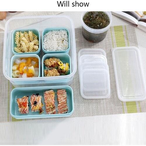 6pc Lunch Box Eco-Friendly Bento Box Food Container Food Organizer Food Storage Box Microwavable Leakproof Crisper Box Fresh Box