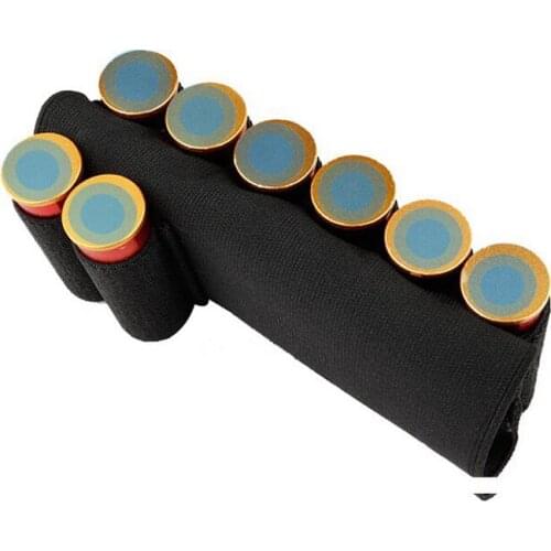 8 Rounds 12G Shotgun Buttstock Ammo Pouch Shell Holder Tactical Rifle Cartridge Carrier Shooting Painball Accessories Nylon