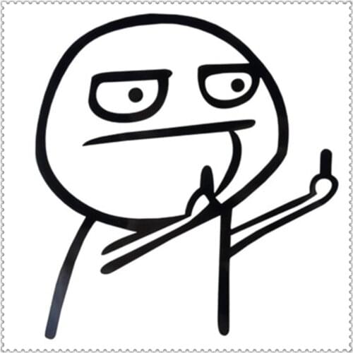 Car Accessories Cartoon Funny Middle Finger Stickers modeling for GMC Mahindra Hino Lincoln Cadillac Acura Tata Motors