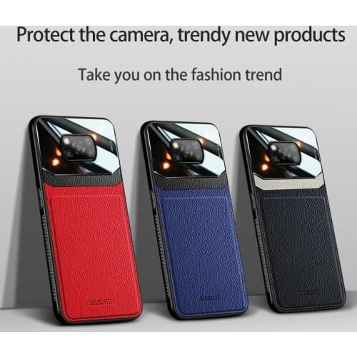 50pcs/Lot Organic PC Back Protector Phone Case For Xiaomi Note 10 Lite Poco X3 M3 For Redmi Note 9 10X 9A 9C Leather Grain Cover