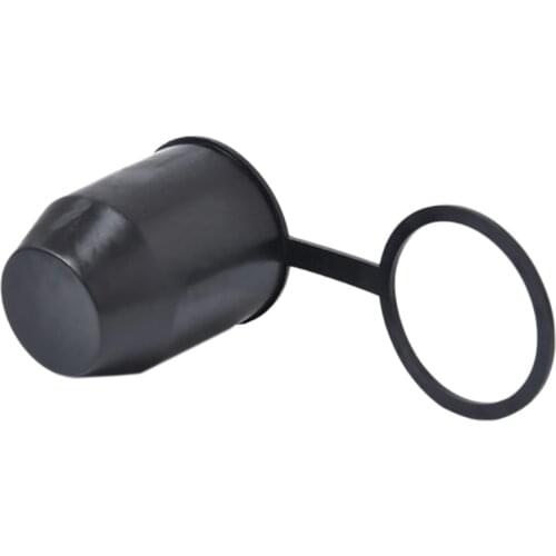 Black Tow Bar Ball Push-in Type Cover Cap Car Hitch Towball Trailer Protection Cap EIG88 Suitable for RV Trailer