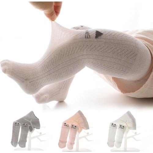 Infant baby girl pantyhose summer cute cat mesh soft cotton casual pantyhose kids girls children hollow tights