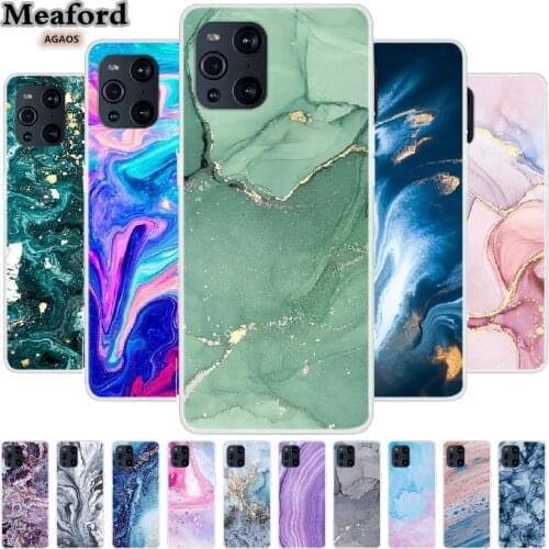 For OPPO Find X3 5G Case Fina X3 Neo 2021 Clear TPU Soft Silicone Phone Case For OPPO Find X3 X 3 Pro Lue Case Funda Marble Case