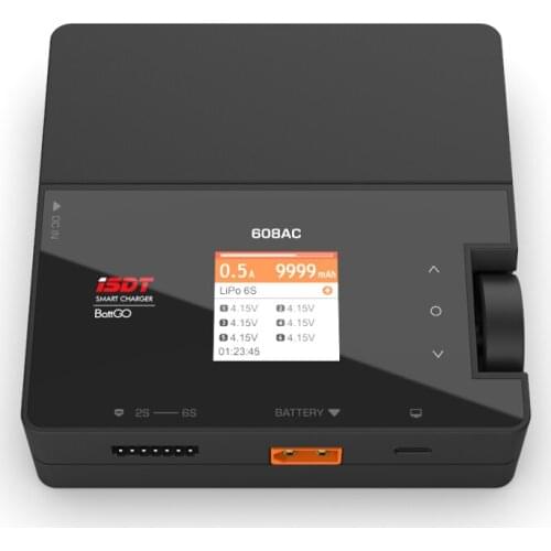 ISDT 608AC Battgo Lipo Battery Charger AC/DC Smart Charger for Life, Lilon, LiPo, LiHv/Pb/NiMH Battery Balance Charger Discharge