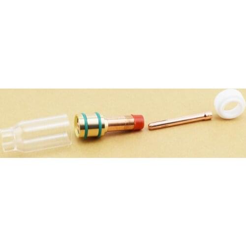 TIG Gas Lens Kit Glass Nozzle 1/16 1.6mm Gas Lens Body Collet for Welding Torch PTA DB SR WP17 18 26