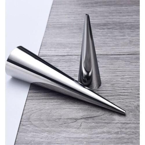 12/24pcs Conical Stainless Steel Large Screw Croissant Tool Baking Pastry Cones Shape A1