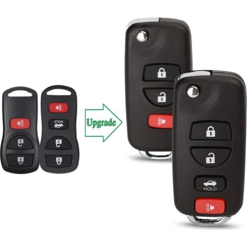Bilchave Modified 3/4BT Flip Folding Remote Key Shell For NISSAN Pathfinder Titan Versa Maxima Frontier Xterra Murano INFINITI