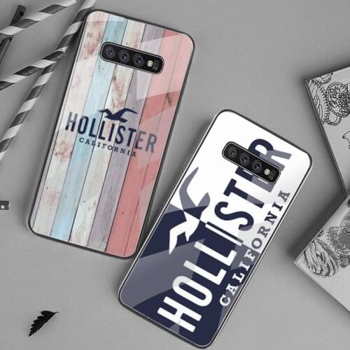Fashion Clothing Brand HOLLISTER Phone Case Tempered Glass For Samsung S20 Plus S7 S8 S9 S10 Plus Note 8 9 10 Plus