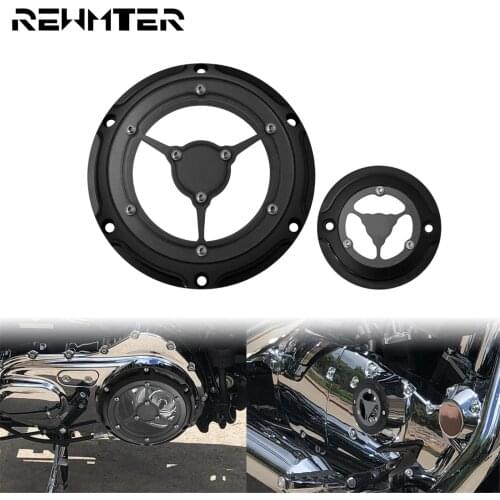 Motorcycle CNC 6 Holes Transparent Derby Timing Timer Cover Set For Harley Sportster XL 1200 883 72 48 Forty Eight Seventy Two