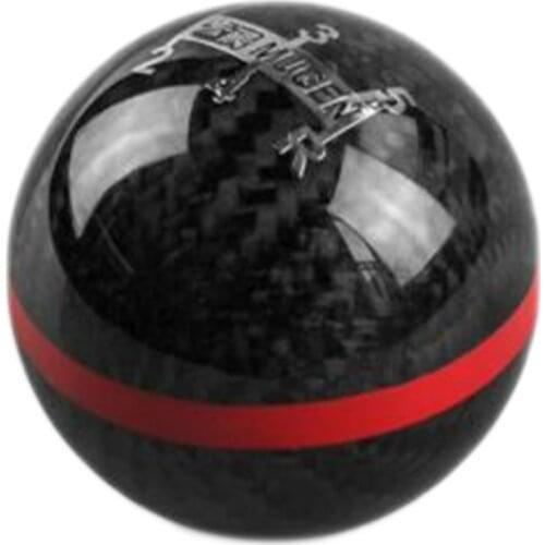 Mugen Carbon Fiber Manual Transmission 5 Speed Racing Gear Shift Knob Round Red