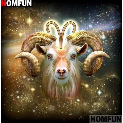 HOMFUN Full Square/Round Drill 5D DIY Diamond Painting "Cartoon aries" 3D Embroidery Cross Stitch 5D Home Decor A16064