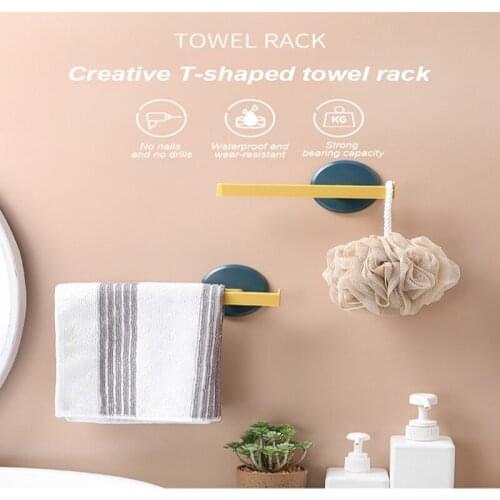 Bathroom Towel Storage Rack Wall-Mounted Self-adhesive Toilet Perforated Towel Wipes Hanger Home Kitchen Hanging Gadgets