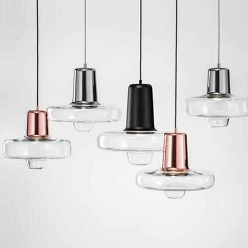 Nordic minimalist glass pendant lighting creative denmark designer alsle bedroom restaurant deco light fixtures