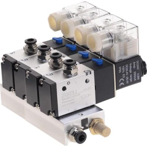 Pneumatic Air Solenoid Valve 2Way 3way 4way 5way Combination 3V210-08 DC12V DC24V AC110V AC220V