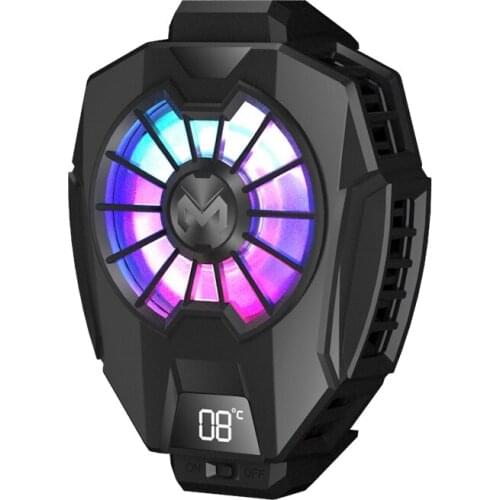 Gaming Phone Radiator Semiconductor Cooling with Temperature Display LED Light Radiator for Android IOS