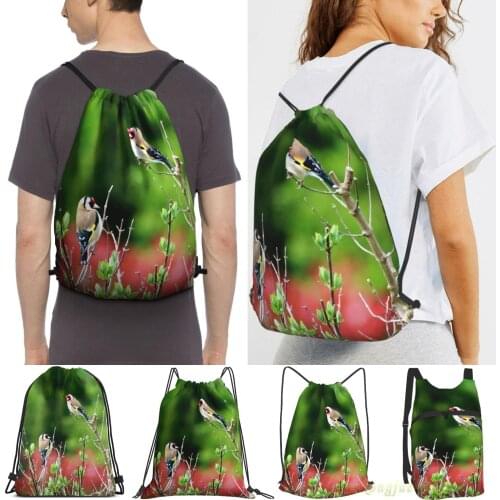 Goldfinches Men Purpose Drawstring Backpack Bags Women Outdoor Travel Backpacks Gym Training Swimming Fitness Bag