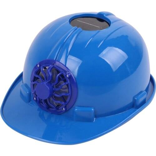 Solar Power Fan Helmet Engineering Cap Durable Protective Safety Hard Hat Adjustable Summer Cooling Helmet For Workers YGNE