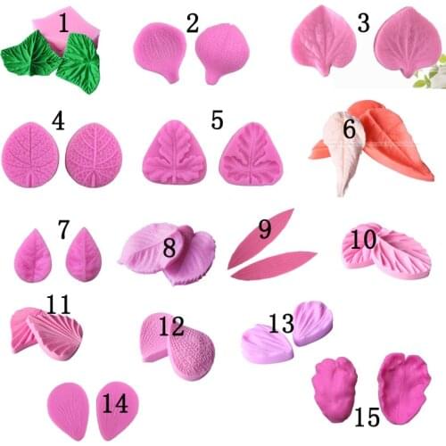 Leaf fondant silicone mold 3D flower cooking wedding decoration baking Sugar Craft Molds Leaves DIY Cake mold