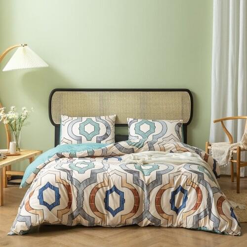 Modern Nordic Leaf Print Bedding Set Bed Linen Single Double Queen King Quilt Covers Bedclothes Duvet Cover Set with Pillowcase