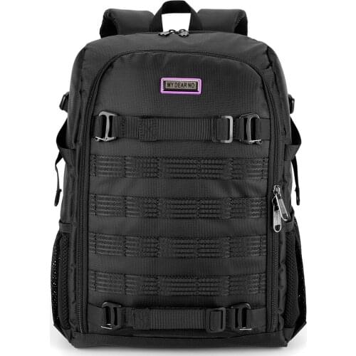 Stylish Camera Bag Large Capacity DSLR Shoulders Backpack Tactical Outdoor Photography Bag Waterproof Photo Video Travel Case