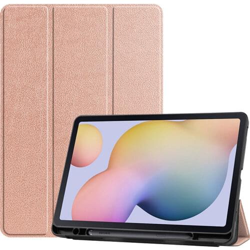 Ultra Slim Premium Slim Folio PU Leather Case with Pencil Slot for Samsung Galaxy Tab S7 2020 T870/T875 TPU Smart Cover+Pen