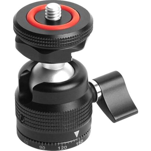 Metal Universal Mini Ball Head VideoTripod Stand Adapter Panoramic Heads Base for SLR Camera LED Flash Monitor Accessories