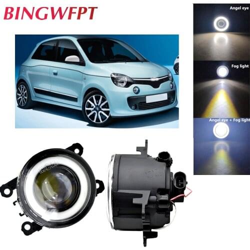 High Quality 12V LED Fog Light For Renault TWINGO GRAND SCENIC MASTER TRAFIC LOGAN Laguna DUSTER With Angel Eye