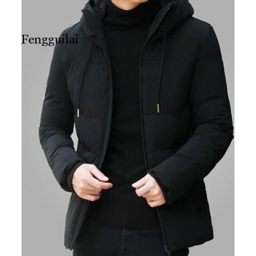 Winter Jacket Men Clothes 2020 Casual Stand Collar Hooded Collar Fashion Winter Coat Men Parka Outerwear Warm Slim fit 4XL
