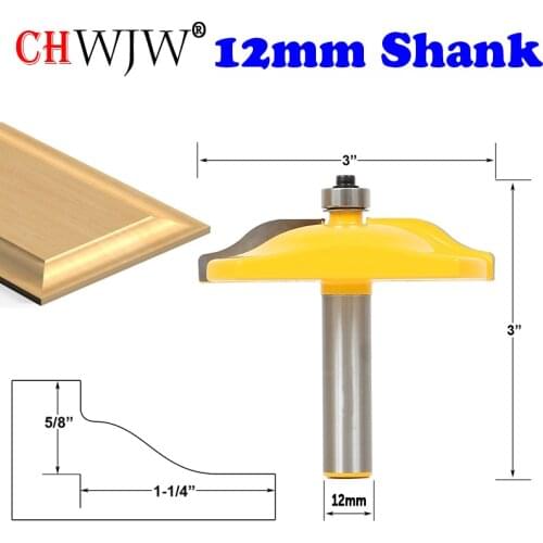 1PC 12mm Shank Raised Panel Router Bit with Backcutter Cove Raised Panel Ogee Door Ogee Raised Panel Router Bit