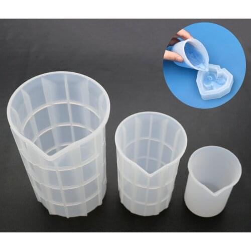 100Ml 350Ml 700Ml Silicone Measuring Cup for Diy Handmade Uv Epoxy Resin Crafts Tools Chocolate Cake Biscuits Making Tools