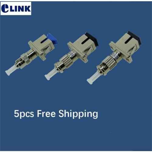 5pcs SC-ST fiber optic FM hybrid coupler female to male VFL use fiber optic SM MM APC connector ftth adapter free shipping ELINK