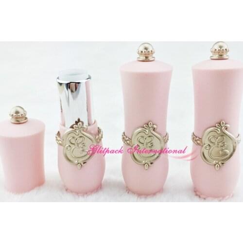 50pcs/lot Vintage Lipstick Empty Lip Balm Container Frosted Matte Color Black,Pink,Purple Lipstick Tube Packaging 12.1mm cup