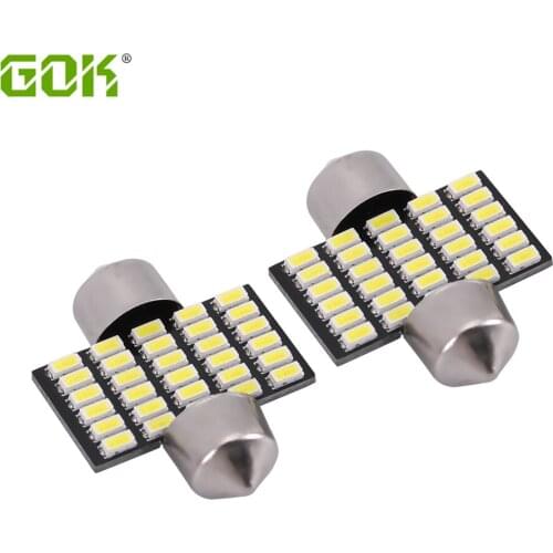 500pcs Car Led Dome festoon 29mm 30smd led 3014 c5w led 29MM Festoon LED Bulb License Plate Light reading light