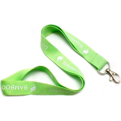 500pcs/lot customized eco-friendly lanyard biodegradable bamboo lanyard neck strap key holder eco-friendly products ECO-BB-03