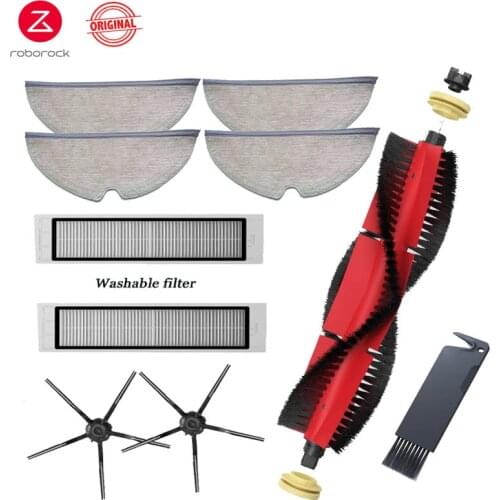 Original Roborock Accessories S5 Max Filter Detachable Main Brush Side Brushes Mop Cloth S6Maxv S4 S50 S60 Vacuum Cleaner Parts