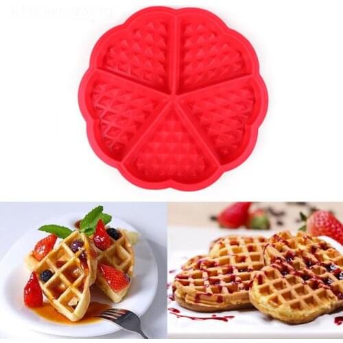 Free Shipping 150pcs/lot heart shape silicone waffles mold waffle maker silicone cake mold baking tools bakeware moldes SN1172