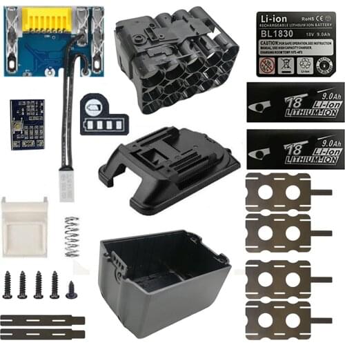 BL1890 Battery Case PCB Charging Protection Board Shell Box For MAKITA 18V BL1860 9.0Ah 6.0Ah LED Li-ion Battery Indicator