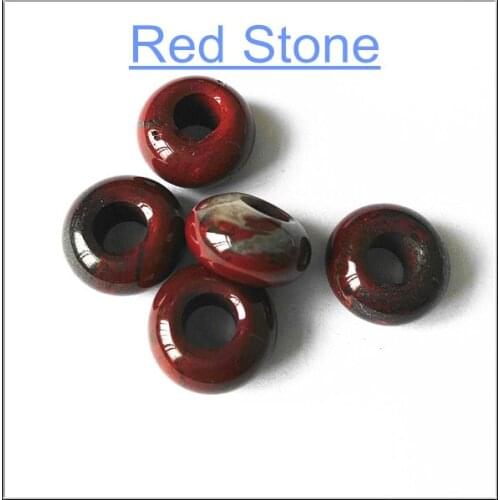 12pcs/lot nature red stone bead european beads accessories jewelry beads for bracelet making size 8x14mm hole size 5mm