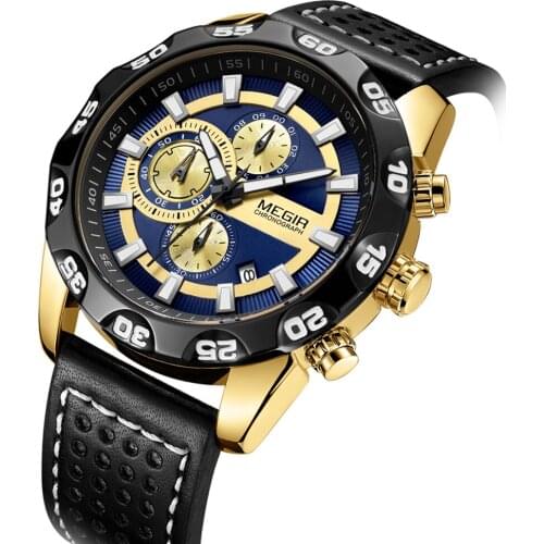 MEGIR Men Quartz Sport Watch Relogio Masculino Chronograph Military Army Watches Clock Men Top Brand Luxury Creative Watch Men