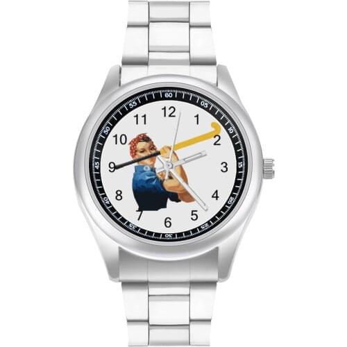 Field Hockey Quartz Watch Photo Colored Wrist Watch Stainless Fashion Office Man Wristwatch