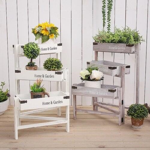 Wooden Storage Rack Multi-layer Garden Decoration Store Decor Organizer